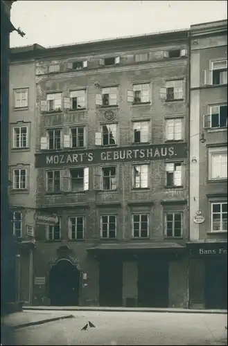 Ansichtskarte Salzburg Mozarts Geburtshaus - Geschäft 1929