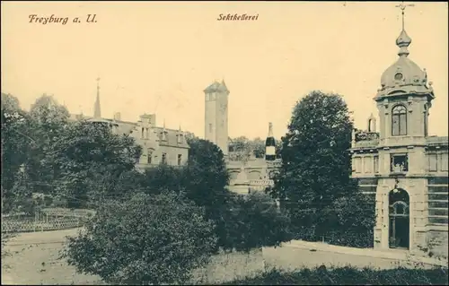 Ansichtskarte Freyburg (Unstrut) Sektkellerei - Stadt 1914 