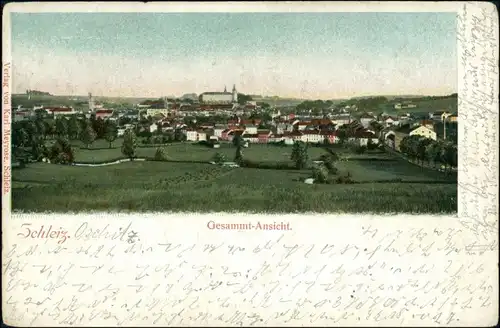 Ansichtskarte Schleiz Partie an der Stadt 1903