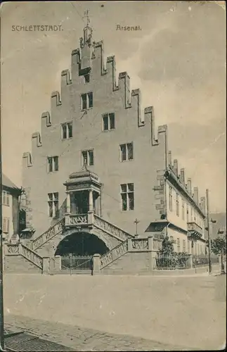 CPA Schlettstadt Sélestat Partie am Arsenal 1912