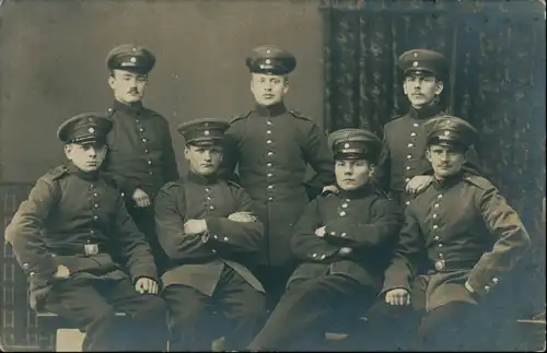 Ansichtskarte Bautzen Budyšin Atelierfoto - Soldaten 1915