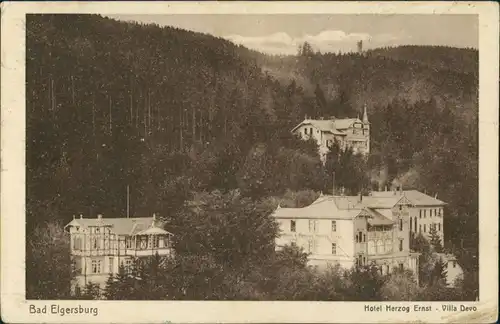 Ansichtskarte Elgersburg Hotel Herzog Ernst - Villa Devo 1928