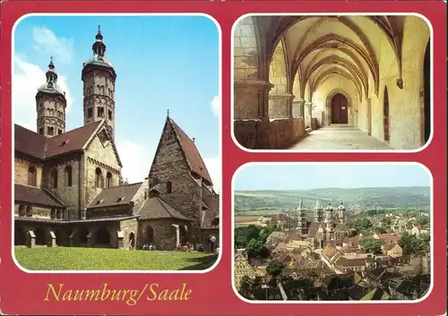 Naumburg (Saale) Dom - Innenhof, Kreuzgang Ansichtskarte 1986