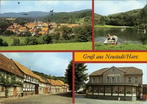 Neustadt (Harz) Übersicht, Gondelteich, Bodestraße,   1989