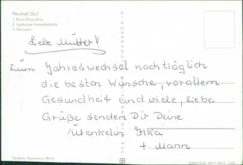 Neustadt (Sachsen) Bruno-Dietze-Ring, Jagdbaude, Teilansicht 1971