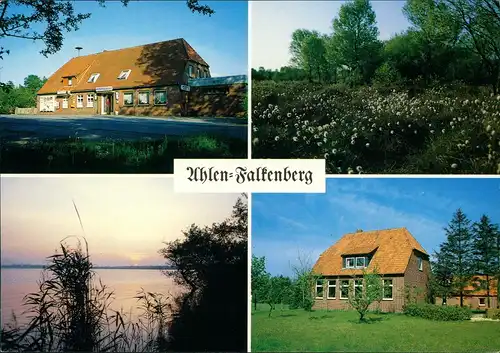 Ansichtskarte Wanna Ahlen-Falkenberg, Gasthaus, Feld, Dämmerung am Ufer 1992