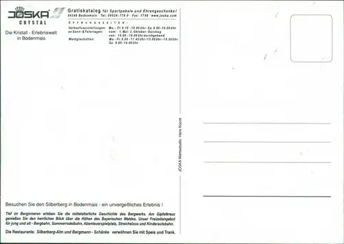 Ansichtskarte Bodenmais Joska Crystal - Kristal-Erlebniswelt 1988