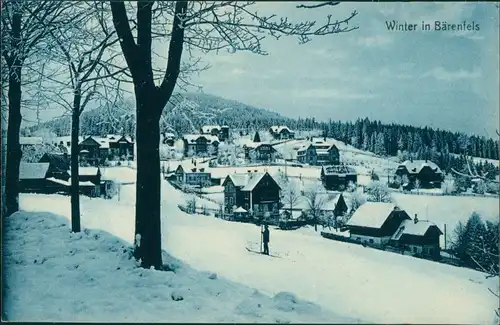 Ansichtskarte Bärenfels (Erzgebirge)-Altenberg (Erzgebirge) Winterpartie 1917