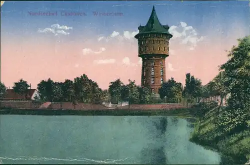 Ansichtskarte Cuxhaven Wasserturm, Anlagen 1915