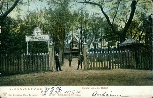Postkaart Den Haag Den Haag Eingang de Bataaf 1904 