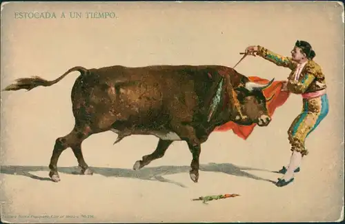 Ansichtskarte .Mexiko Méjico Tauromaquia Toros Toreo/Stierkampf 1900