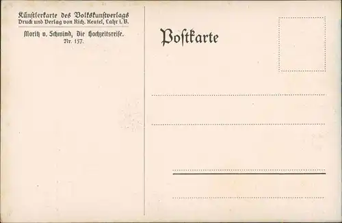 Ansichtskarte  Moritz von Schwind: Die Hochzeitsreife 1922