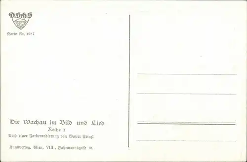  Nach einer Farbenradierung von WalterBrinzl - Die Wachau im Bild und Lied 1934