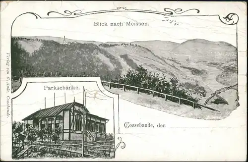 Ansichtskarte Cossebaude-Dresden 2 Bild: Blick nach, Parkschänke 1905