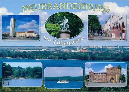 Neubrandenburg Markt, Denkmal, Turmstraße, Augustabad, Tollensesee 1995