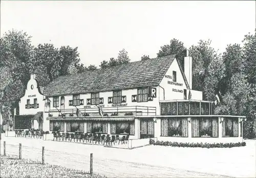 Postkaart Arcen Hotel Restaurant Roland, Roobeekweg 1 1970