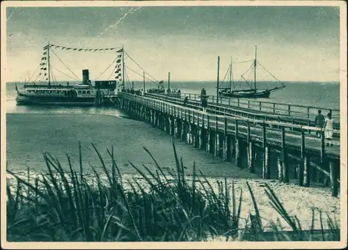Ansichtskarte Insel Amrum Ankunft des Dampfers 1928