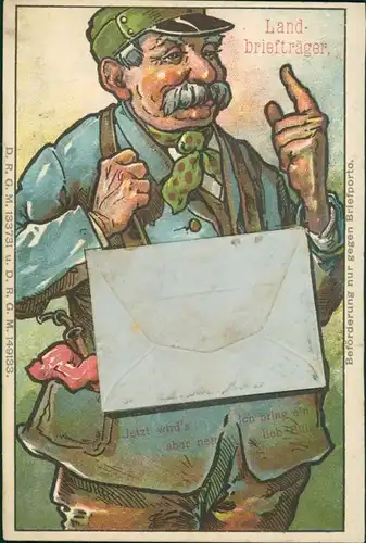 Ansichtskarte  Künstlerkarte - Leporello: Landbriefträger 1922