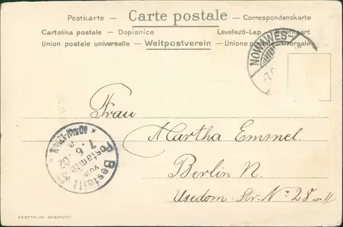Ansichtskarte Potsdam Künstlerrahen AK: Sanssouci 1902