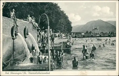 Ansichtskarte Bad Hönningen Partie im Thermalbad 1950