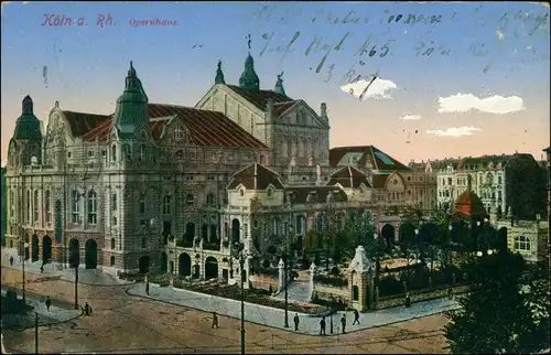 Ansichtskarte Köln Opernhaus - Straße 1915