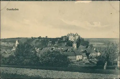 Ansichtskarte Gemünden (Hunsrück) Blick auf die Stadt 1923