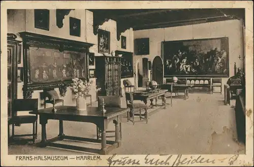 Postkaart Haarlem Innenansicht - Franz Halsmuseum 1927