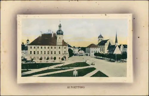 Ansichtskarte Altötting Straßenpartie 1910 Passepartout