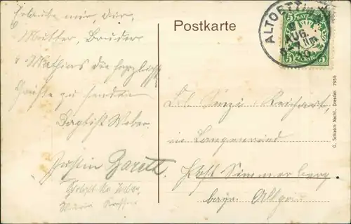 Ansichtskarte Altötting Straßenpartie 1910 Passepartout