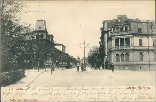 Ansichtskarte Landau in der Pfalz Oberer Westring 1902