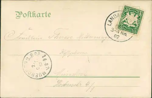 Ansichtskarte Landau in der Pfalz Oberer Westring 1902