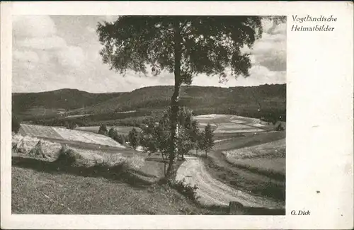 Ansichtskarte Erlbach (Vogtland) nach Eubabrunn 1939