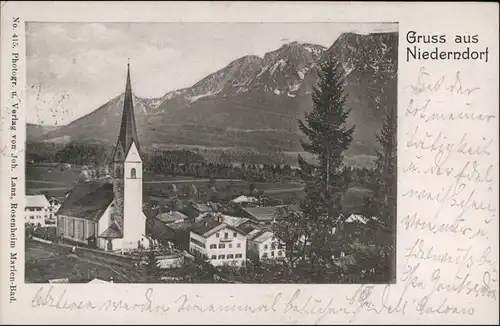 Ansichtskarte Niederndorf Blick auf die Stadt 1903