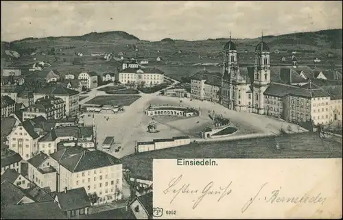 Ansichtskarte Einsiedeln Partie in der Stadt 1903