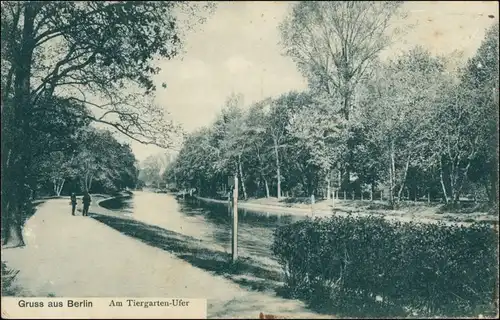 Ansichtskarte Tiergarten-Berlin Am Tiergarten Ufer 1909
