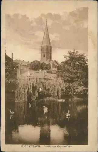 Ansichtskarte Mönchengladbach Geroweiher - Stadt 1921