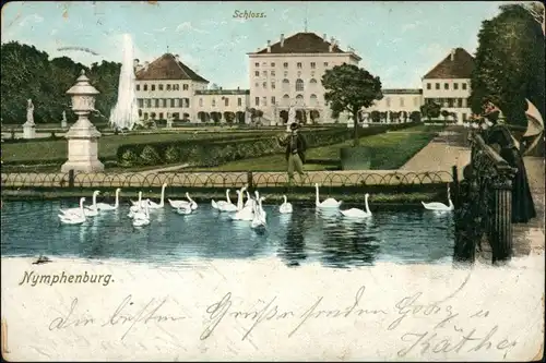 Ansichtskarte München Schloss Nymphenburg 1905 