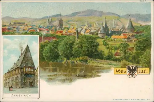 Ansichtskarte Goslar 2 Bild: Stadt und Brusttuch 1909