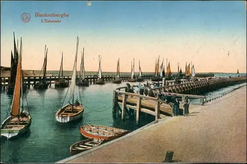 Postkaart Blankenberge Blankenberghe Esplanade 1914