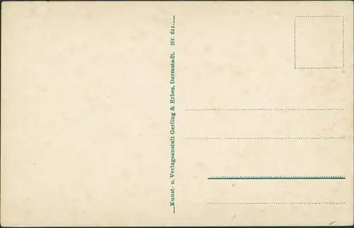 Ansichtskarte Erbach (Odenwald) Schloss römisches Zimmer 1923