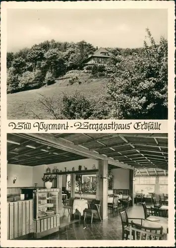 Ansichtskarte Bad Pyrmont 2 Bild Berggasthof Erdfälle 1965 