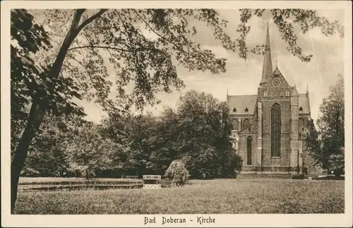 Ansichtskarte Bad Doberan Partie an der Kirche 1922 