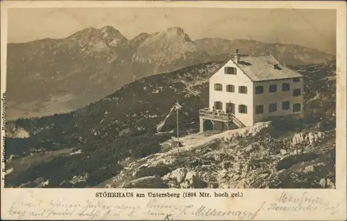 Ansichtskarte Berchtesgaden Stöhrhaus - Untersberg 1903 
