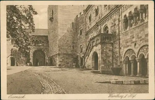 Ansichtskarte Eisenach Wartburg - Hof 1928