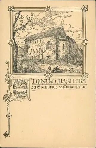 Ansichtskarte Steinbach-Michelstadt Einhardsbasilika - Künstlerkarte 1918