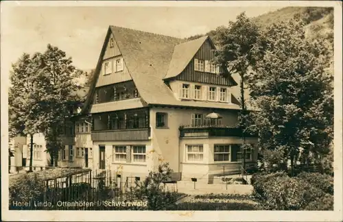 Ansichtskarte Ottenhöfen im Schwarzwald Hotel Linde 1937