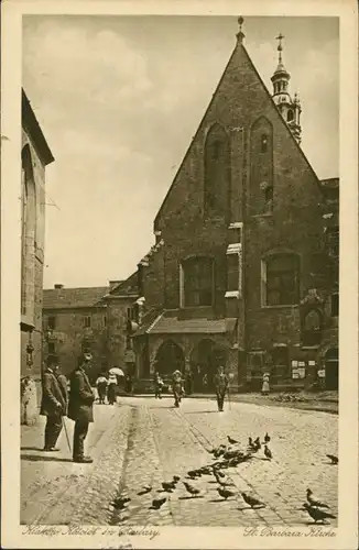 Postcard Krakau Kraków Barbarakirche 1916