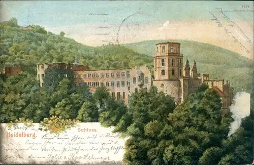 Ansichtskarte Heidelberg Heidelberger Schloss 1904