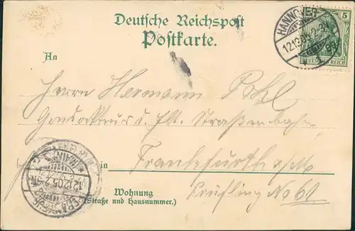 Ansichtskarte Hannover Altes Rathaus - Gruss aus 1905