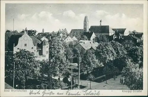 Ansichtskarte Bad Wörishofen Kneippstraße 1938